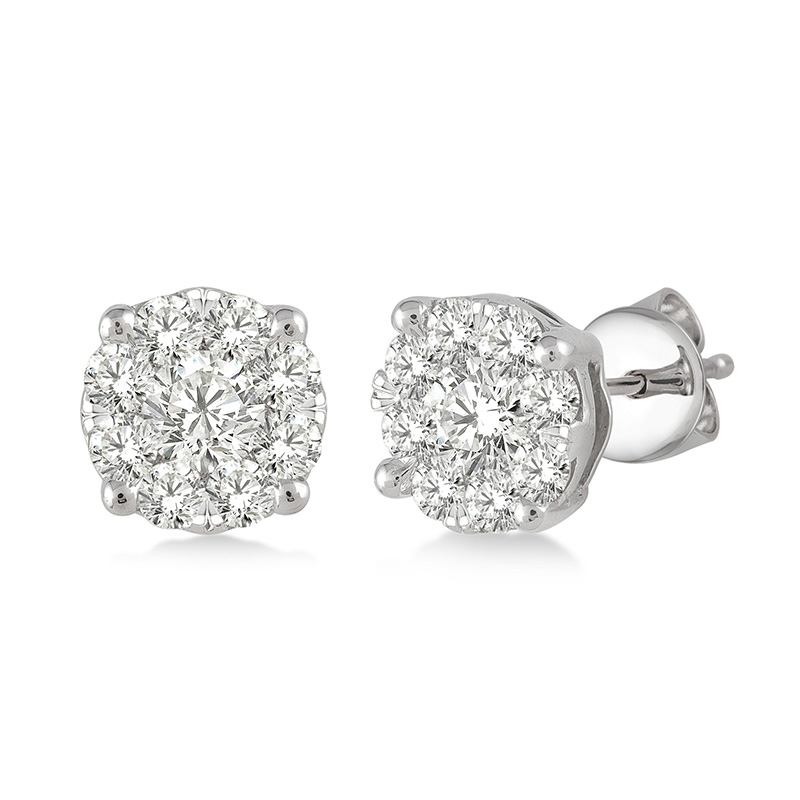 Round Diamond Earrings