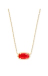 KENDRA SCOTT GOLD PLATED ELISA SHORT NECKLACE WITH RED ILLUSION