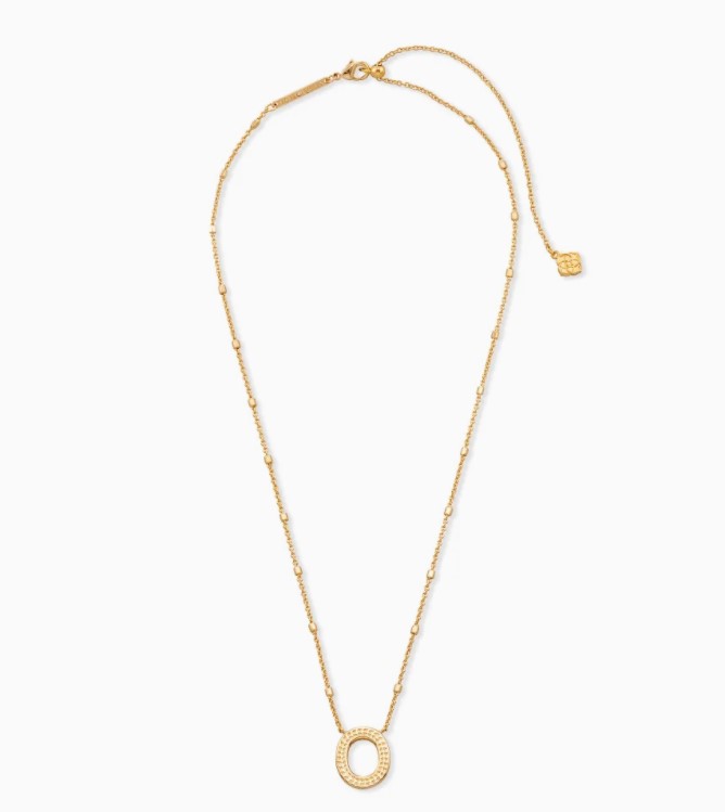 KENDRA SCOTT 14K YELLOW GOLD PLATED BRASS LETTER O 19