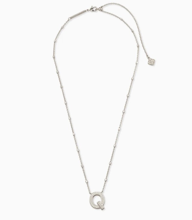 KENDRA SCOTT RHODIUM PLATED BRASS LETTER Q 19