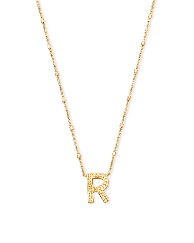 KENDRA SCOTT 14K YELLOW GOLD PLATED BRASS LETTER R 19