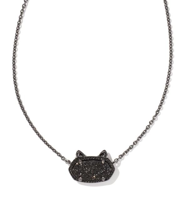 KENDRA SCOTT ELISA CAT COLLECTION GUNMETAL PLATED BRASS 18