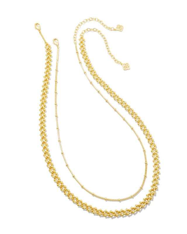 KENDRA SCOTT LONNIE COLLECTION 14K YELLOW GOLD PLATED BRASS SET OF 2 17