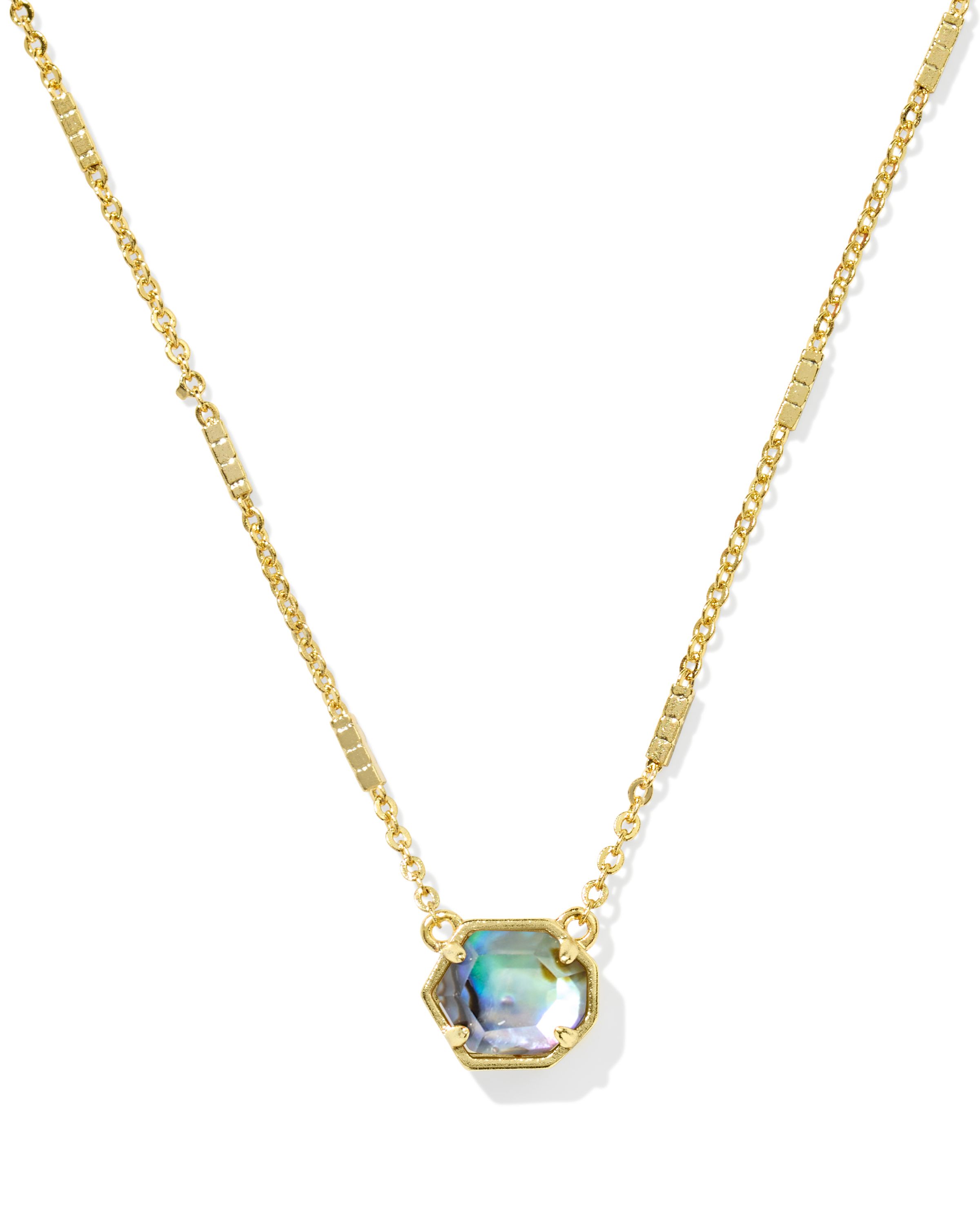 KENRDA SCOTT MABEL NECKLACE GOLD ABALONE SHELL