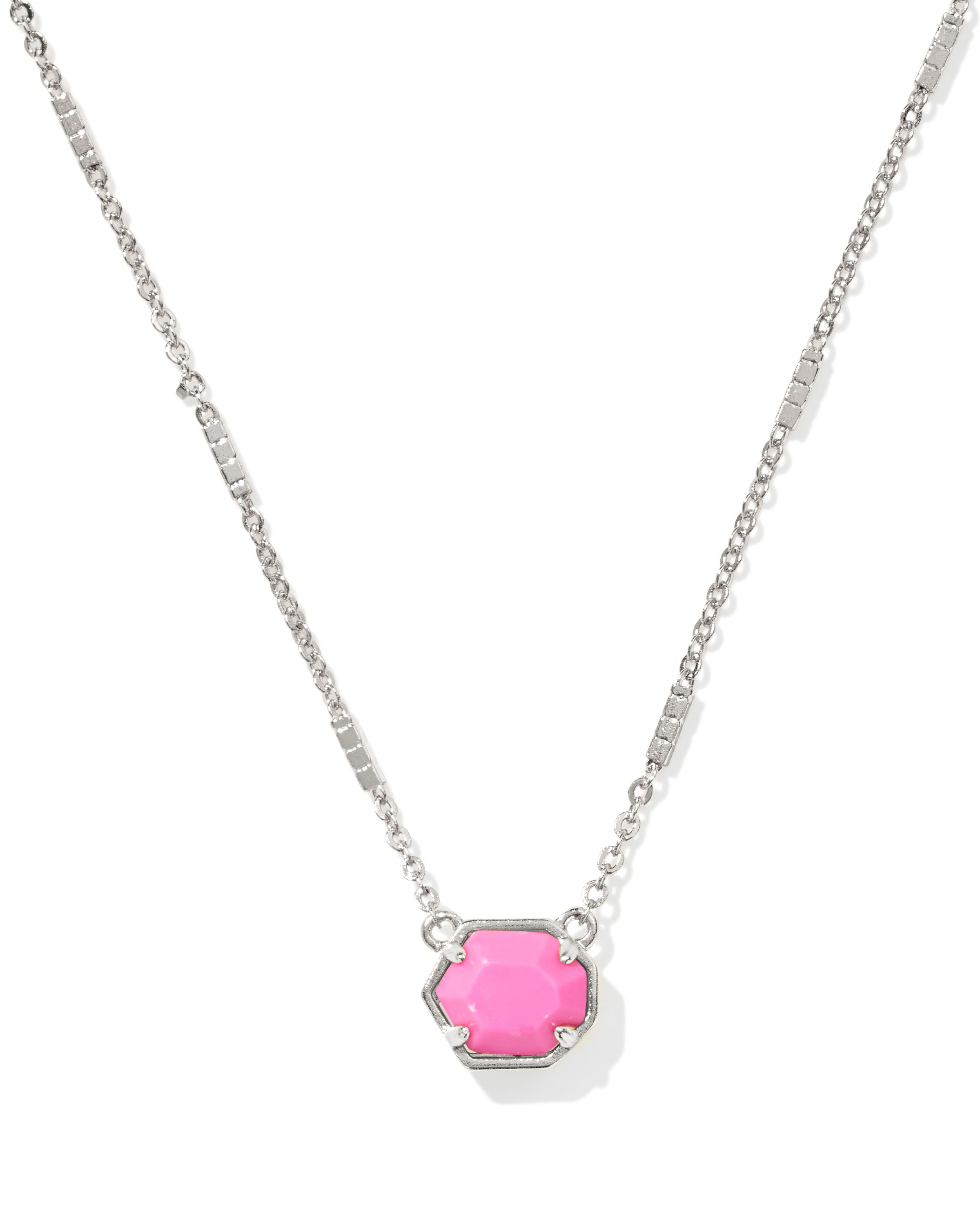 KENDRA SCOTT MABEL NECKLACE SILVER MAGENTA MAGNESITE