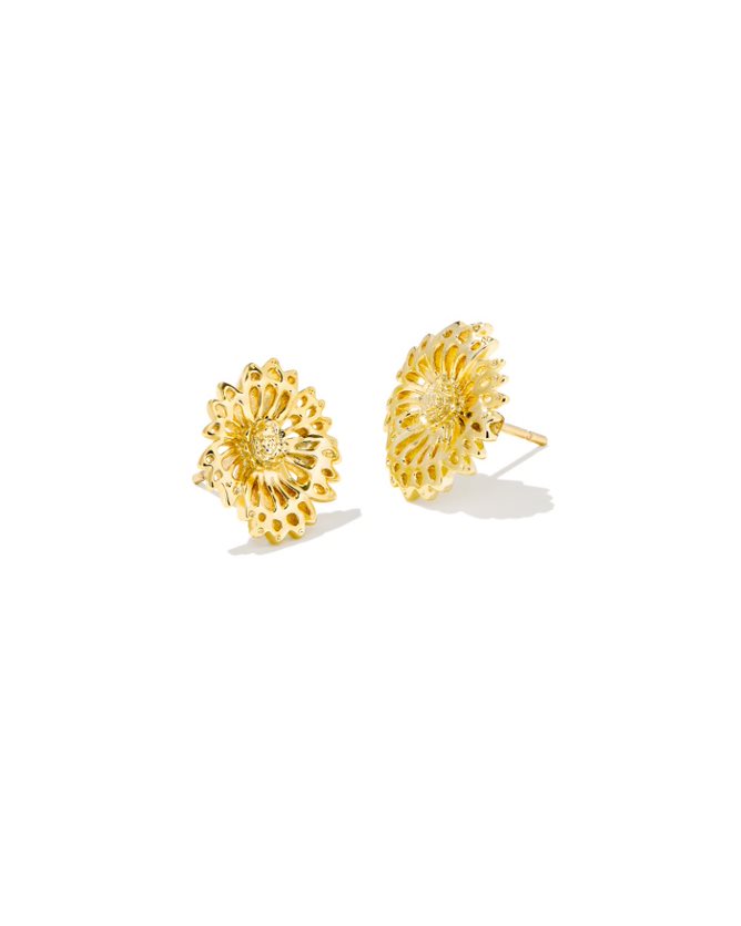KENDRA SCOTT BRIELLE COLLECTION 14K YELLOW GOLD PLATED BRASS FASHION STUD EARRINGS