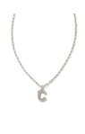 KENDRA SCOTT CRYSTAL LETTER COLLECTION RHODIUM PLATED BRASS LETTER 