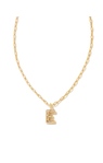 KENDRA SCOTT CRYSTAL LETTER COLLECTION GOLD PLATED BRASS LETTER E FASHION PENDANT 16
