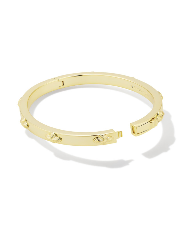 KENDRA SCOTT ABBIE COLLECTION 14K YELLOW GOLD PLATED BRASS FASHION BANGLE BRACELET SIZE: M/L