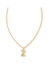 KENDRA SCOTT CRYSTAL LETTER COLLECTION GOLD PLATED BRASS LETTER Z FASHION PENDANT 16
