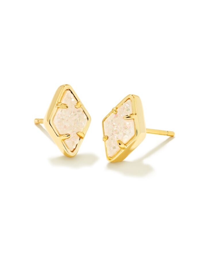 Stylish Stud Earrings in 14K Yellow Gold in Yellow Gold