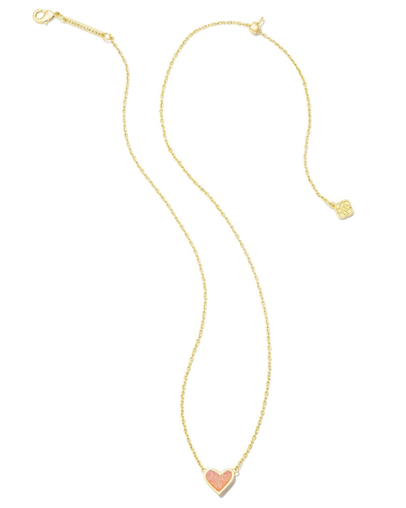 KENDRA SCOTT ARI HEART COLLECTION 14K YELLOW GOLD PLATED BRASS 19