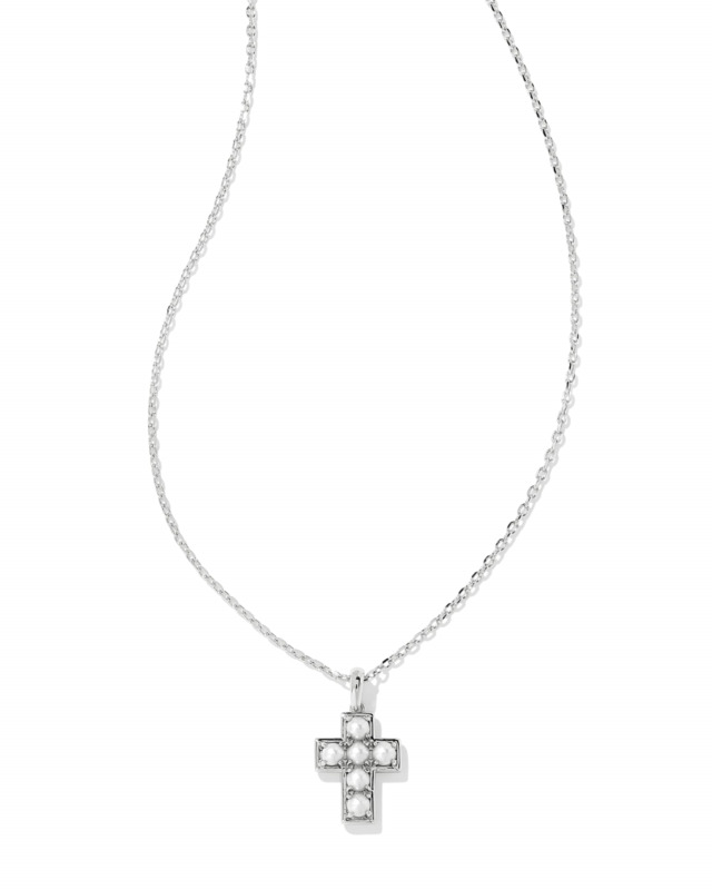 KENDRA SCOTT CROSS COLLECTION RHODIUM PLATED BRASS 19