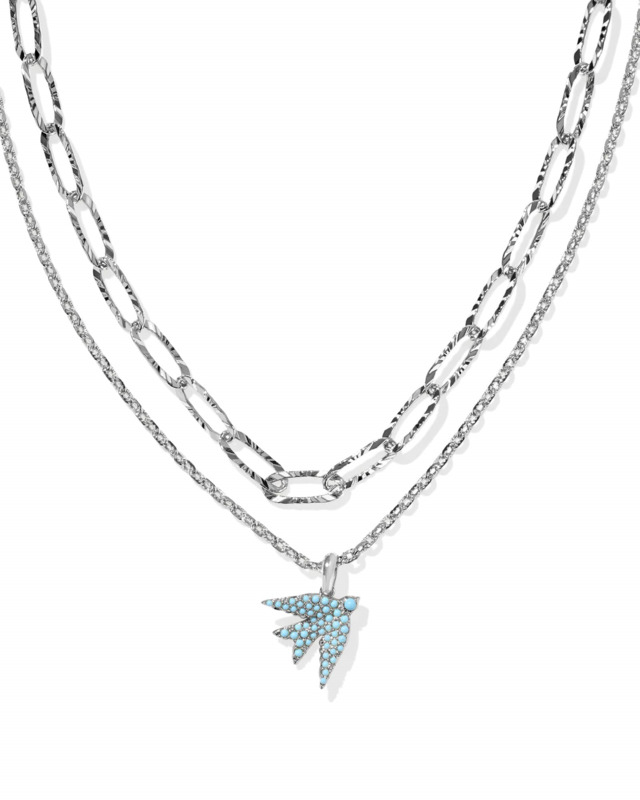 KENDRA SCOTT MELODY COLLECTION RHODIUM PLATED BRASS 16.5
