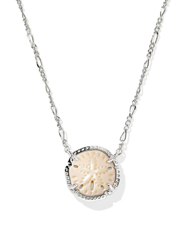 KENDRA SCOTT SAND DOLLAR COLLECTION RHODIUM PLATED BRASS 20
