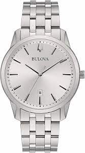 BULOVA GENTS STAINLESS WATCH WITH GRAY FACE