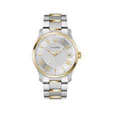 BULOVA GENTS TWO TONE WATCH WITH GRAY FACE