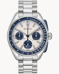 GENTS BULOVA STAINLESS STEEL CHRONOGRAPH WATCH WITH ADDITIONAL LEATHER NAVY BLUE STRAP