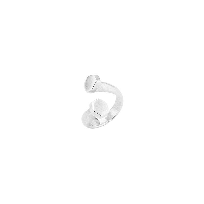 UNO DE 50 METAMORPHOSIS COLLECTION DETERMINATION SILVER PLATED FASHION RING SIZE 7