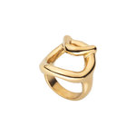 UNO DE 50 GOLD PLATED GAME OF 3 FASHION RING SIZE XL