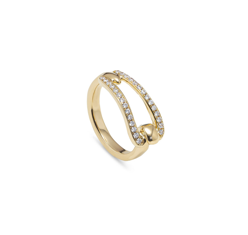 UNODE50 PROSPERITY TOPAZ GOLD PLATED FASHION RING SIZE 18