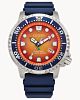 GENTS CITIZEN PROMASTER DIVE ORANGE DIAL WATCH WITH BLUE STRAP