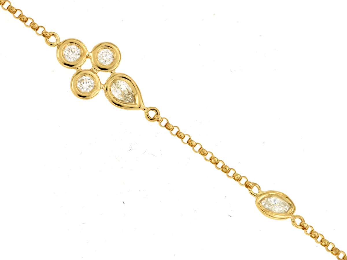 14K YELLOW GOLD ROLO DIAMOND 8