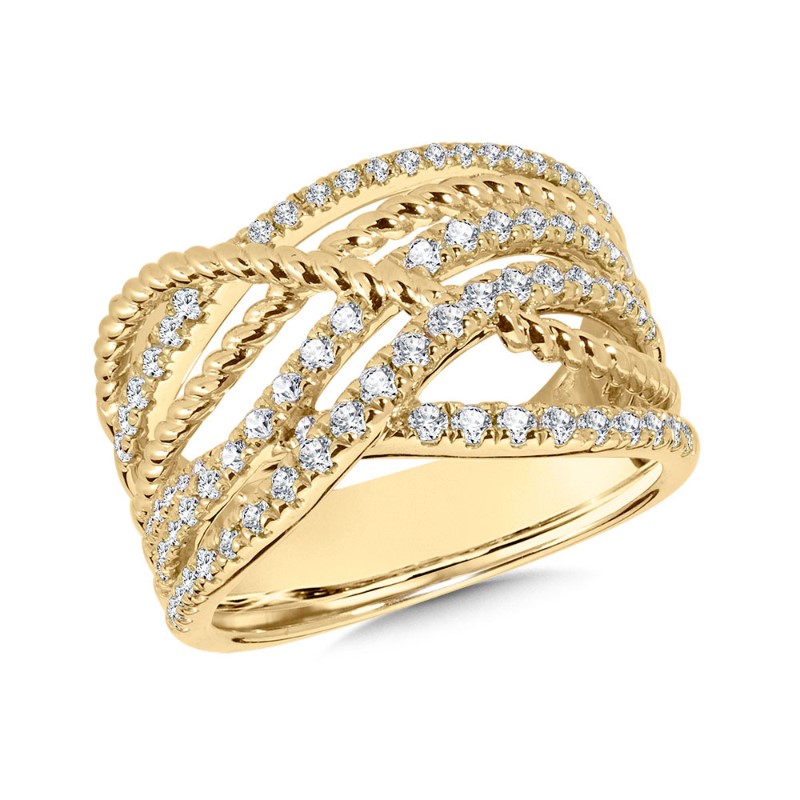 Diamond Rope Fashion Ring