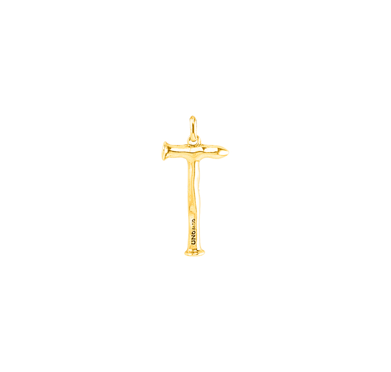 UNO DE 50 GOLD PLATED LARGE LETTER T CHARM