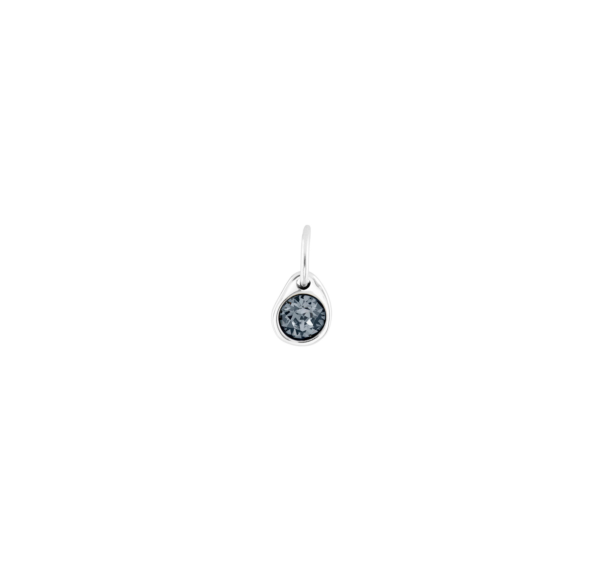 UNO DE 50 STERLING SILVER PLATED GREY CHARM