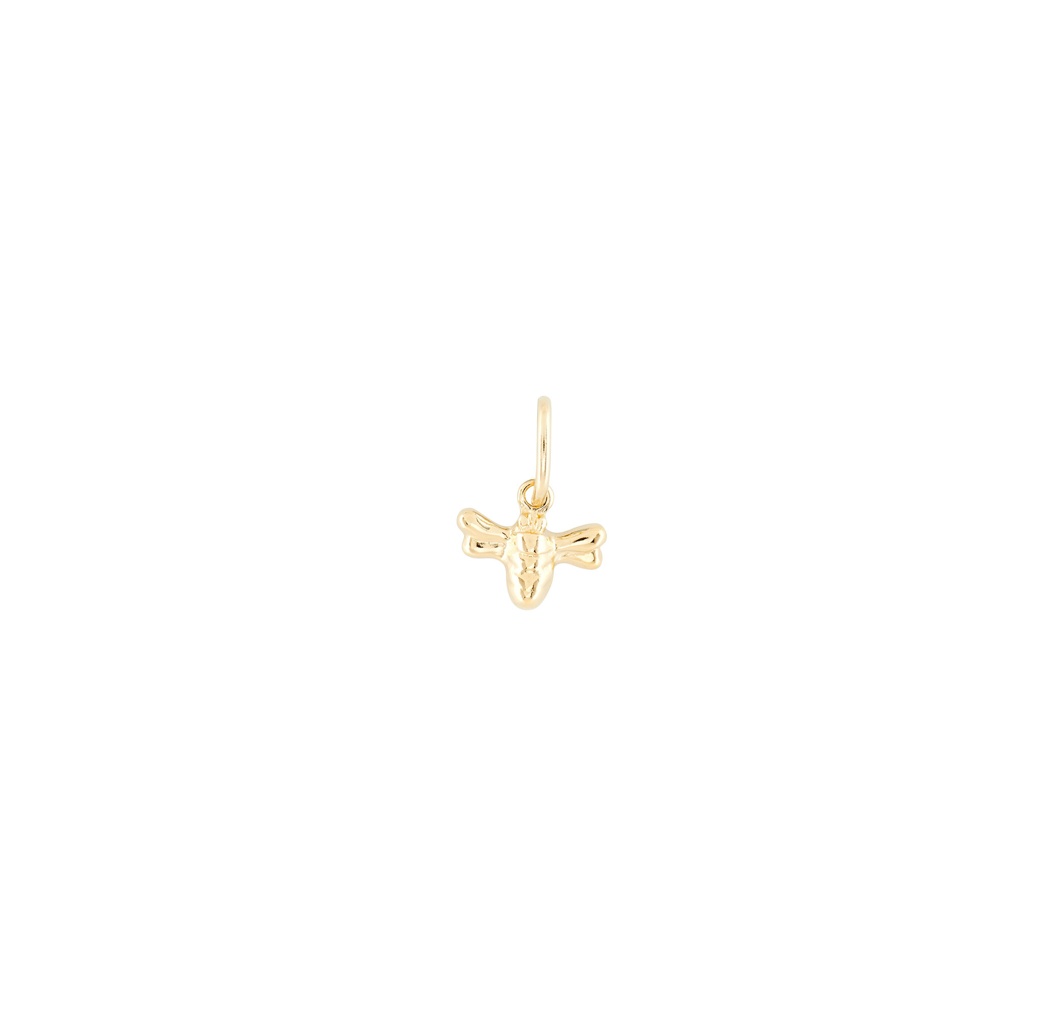UNODE50 GOLD TONE SILVER PLATED BEE CHARM
