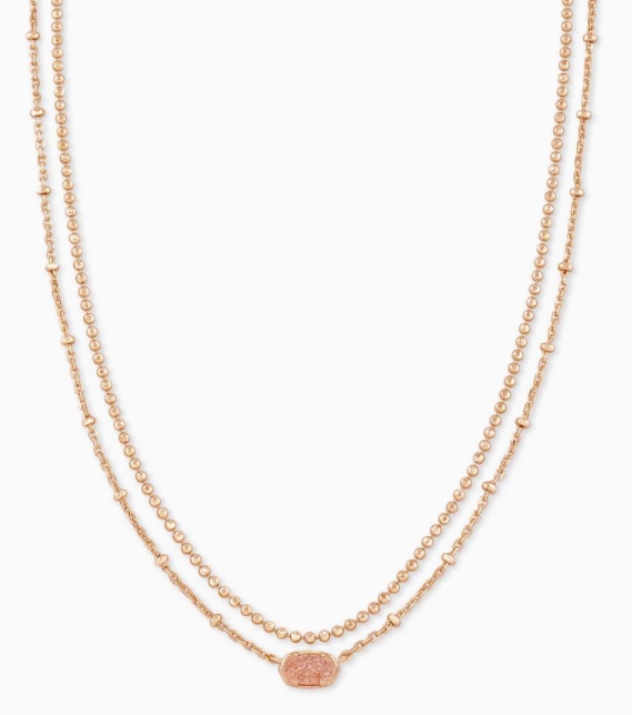 KENDRA SCOTT EMILIE COLLECTION 14K ROSE GOLD PLATED BRASS FASHION 18.5