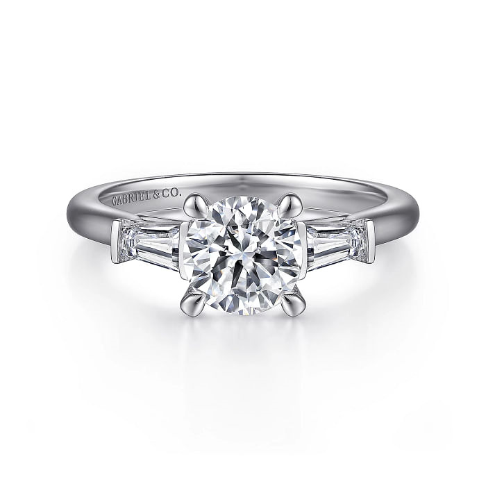 Round 3 Stone Engagement Ring Setting