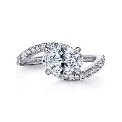 Round Bypass Engagement Ring Setting