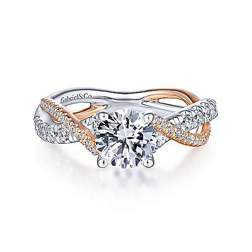 Round Twist Engagement Ring Setting