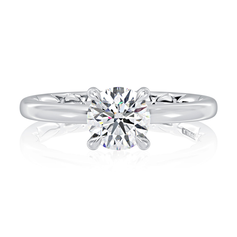 18K WHITE GOLD SOLITAIRE REMOUNT SIZE 6   (4.51 GRAMS)