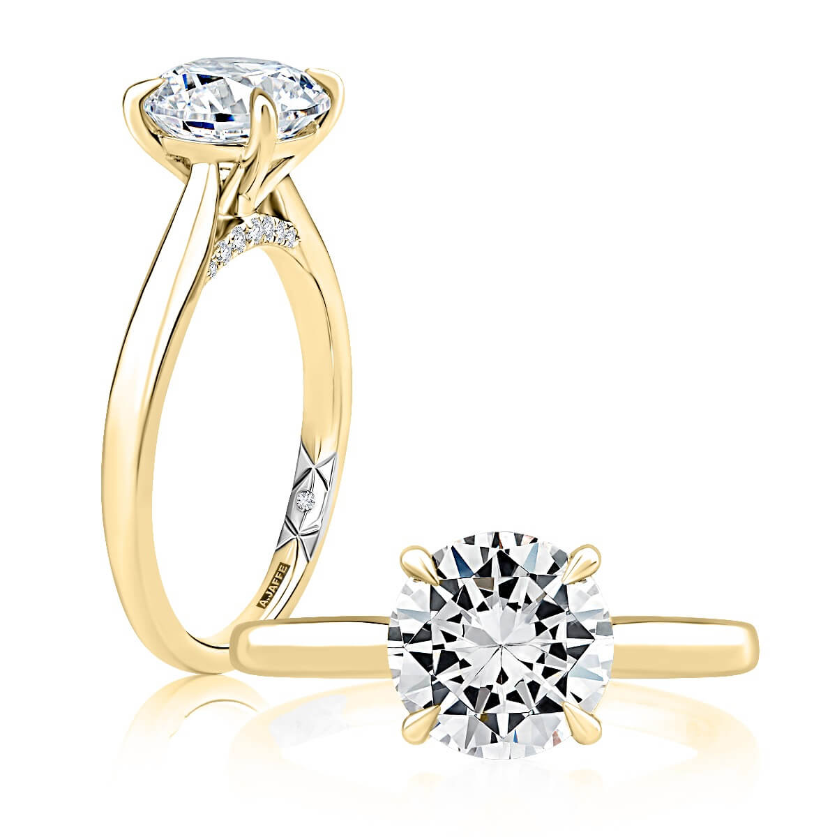 Round Solitaire Engagement Ring Setting