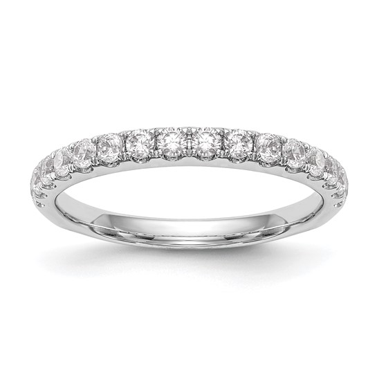 14K WHITE GOLD PAVE LAB GROWN DIAMOND RING SIZE 6.5 WITH 22 = 0.20TW ROUND F-G VS2 LAB GROWN DIAMONDS   (1.63 GRAMS)