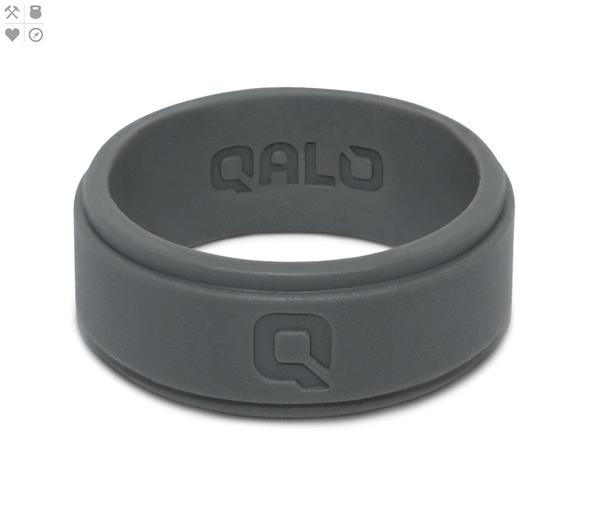 QALO SILICONE BAND MEN'S CHARCOAL STEP EDGE Q2X SIZE 13