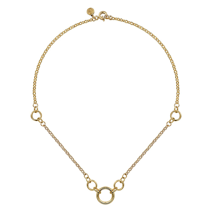 GABRIEL & CO 14K YELLOW GOLD 17.5
