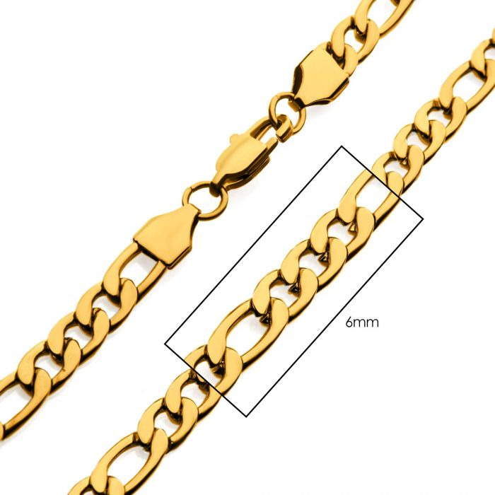 18K YELLOW GOLD PLATED STAINLESS STEEL 26