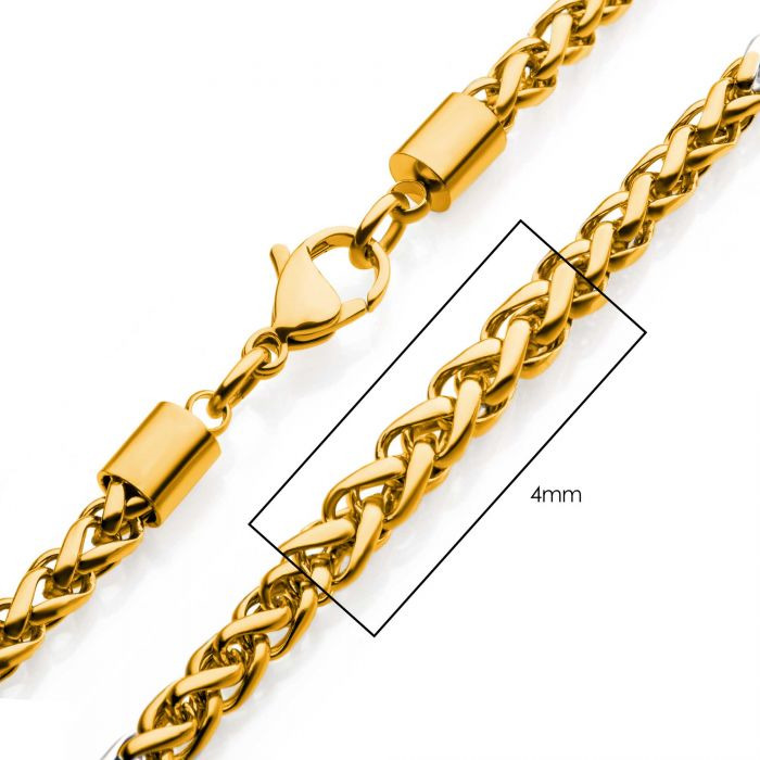 18K YELLOW GOLD PLATED STAINLESS STEEL 20