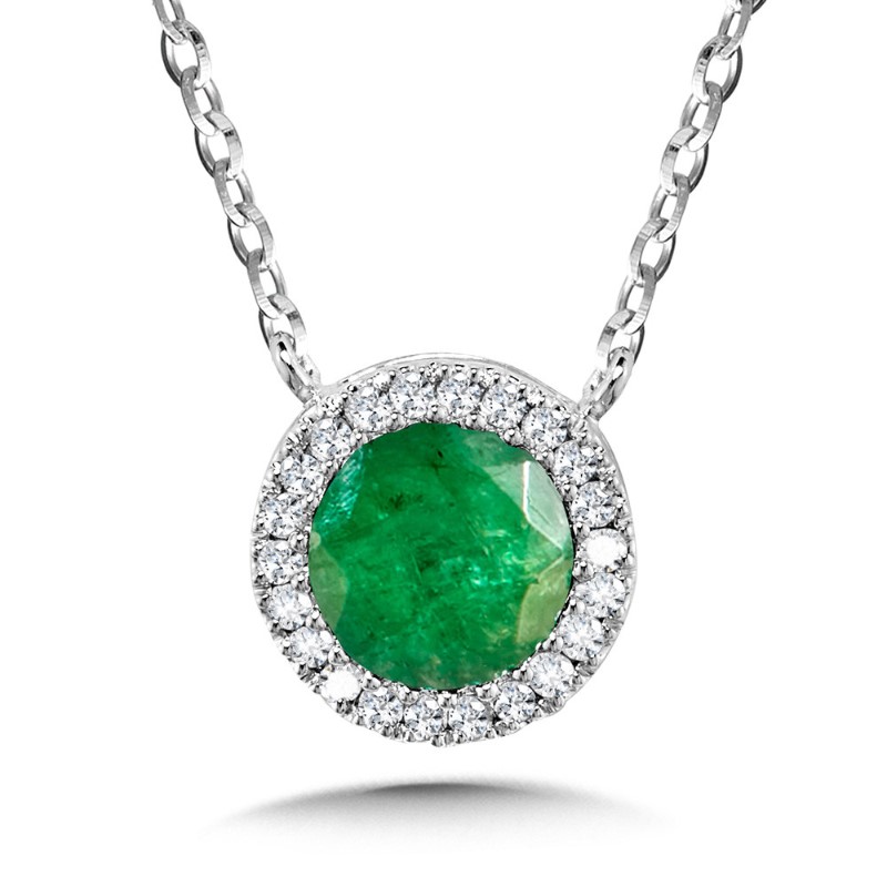 Emerald Halo Necklace