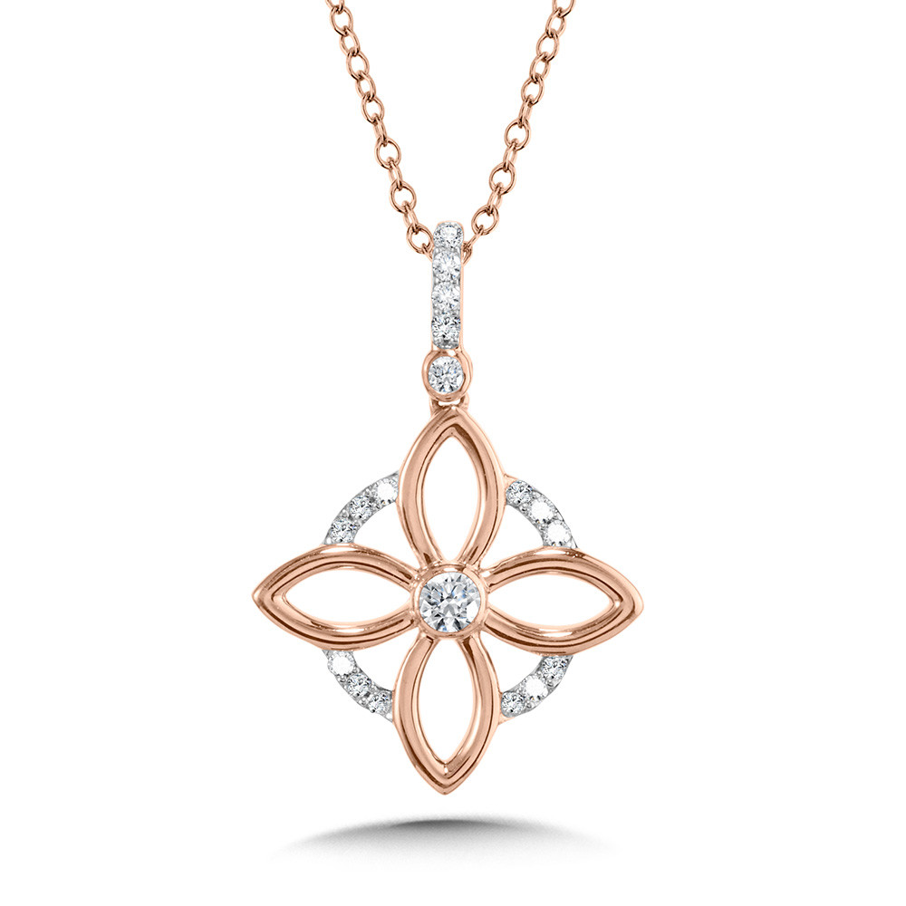 Diamond Flower Pendant