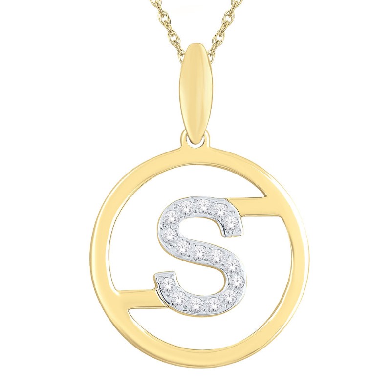 Diamond Initial Pendant