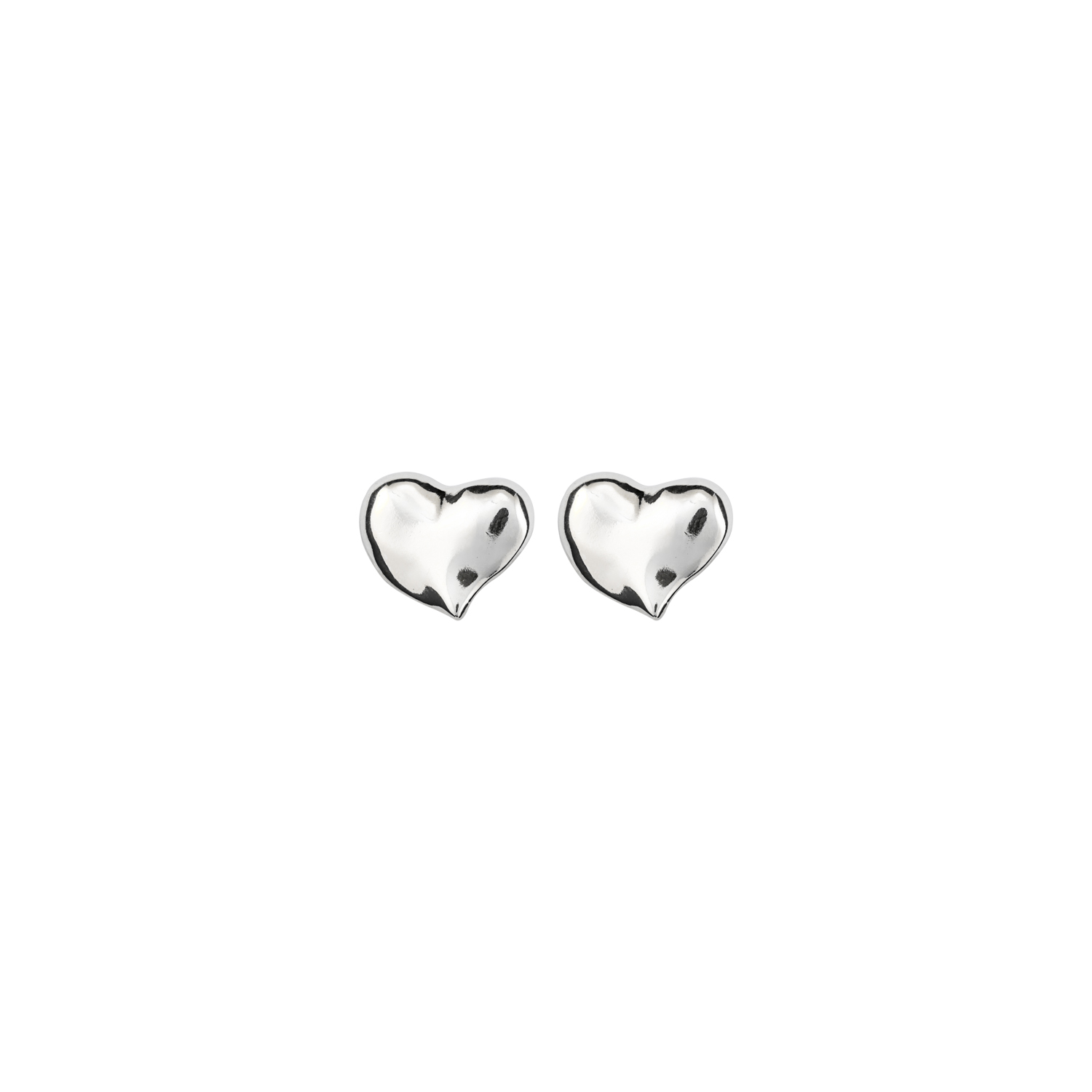 UNO DE 50 SILVER PLATED UNO HEART EARINGS