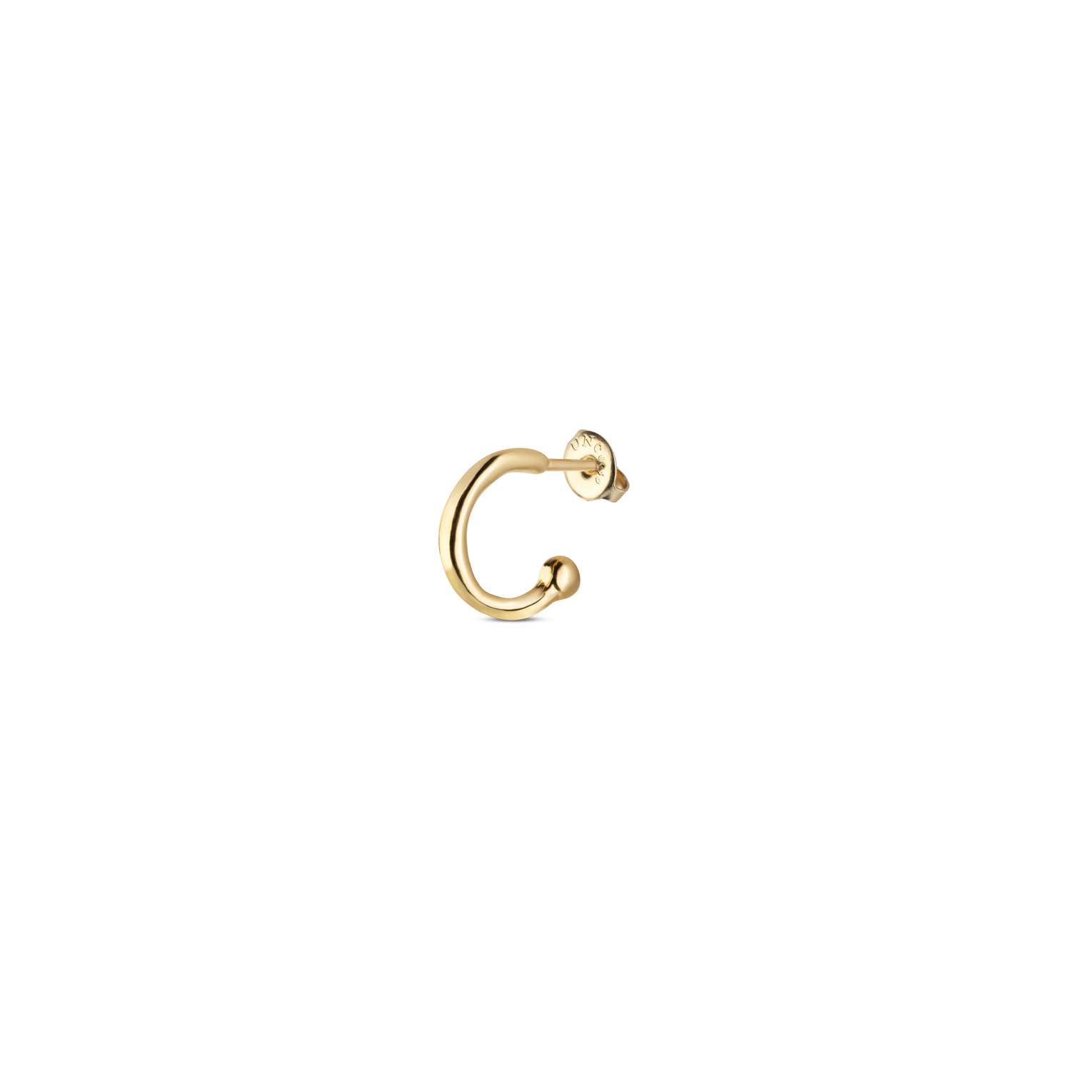 UNO DE 50 GOLD PLATED SINGLE HOOP EARRING