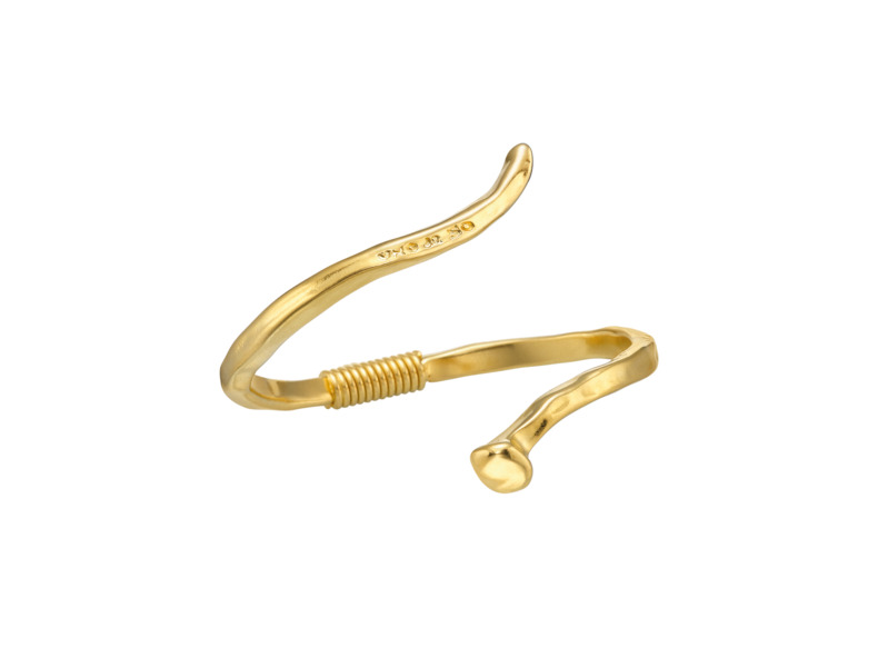 UNODE50 B12 GOLD PLATED FASHION WRAP BRACELET SIZE MEDIUM