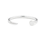 UNO DE 50 SILVER PLATED HERITAGE TOPAZ CUFF BRACELET SIZE MEDIUM