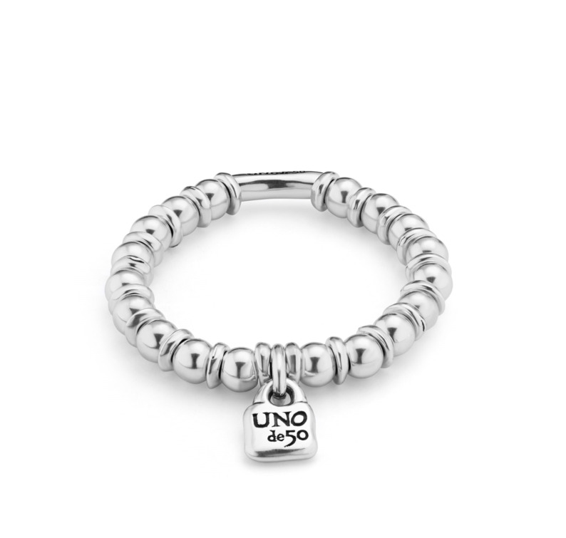 UNODE50 BOHEMIAN BEADED SILVER PLATED FASHION BRACELET SIZE LARGE